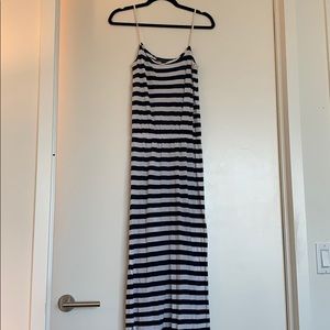 French Connection Navy and White Striped Maxi